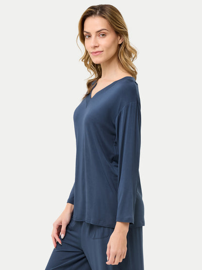 Long Sleeve Bamboo Slouchy PJs Top