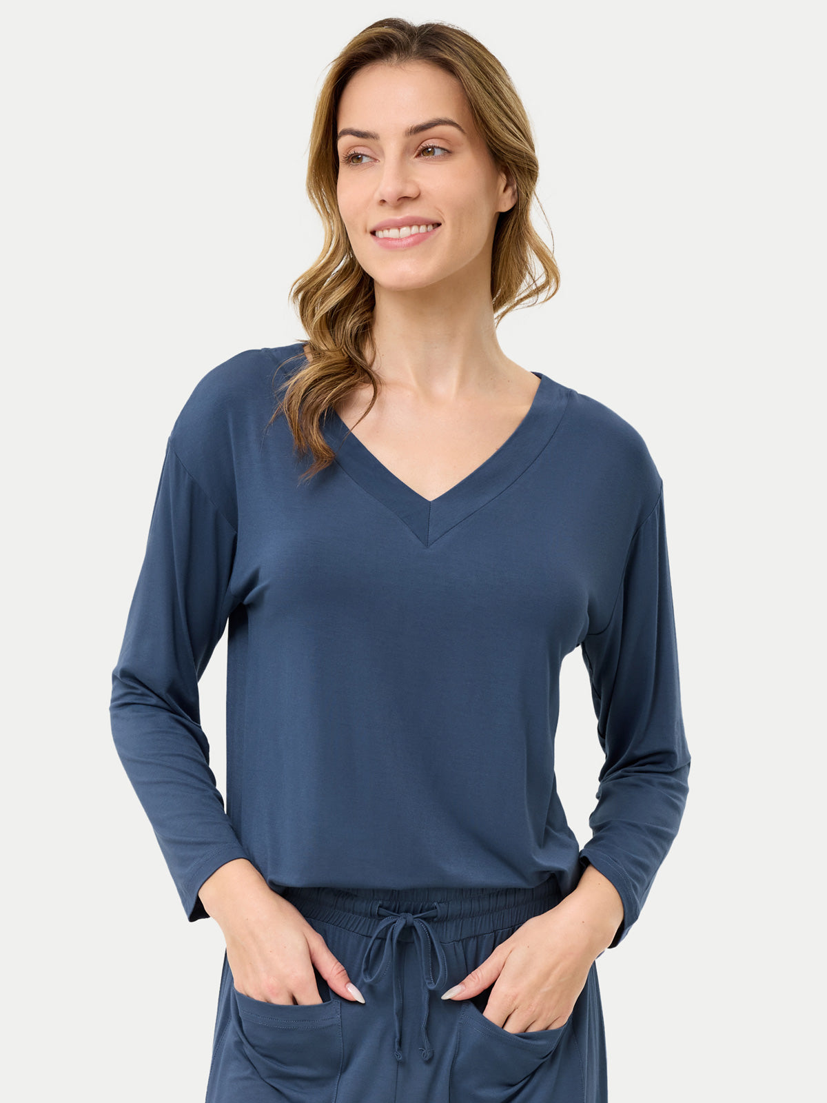 Long Sleeve Bamboo Slouchy PJs Top