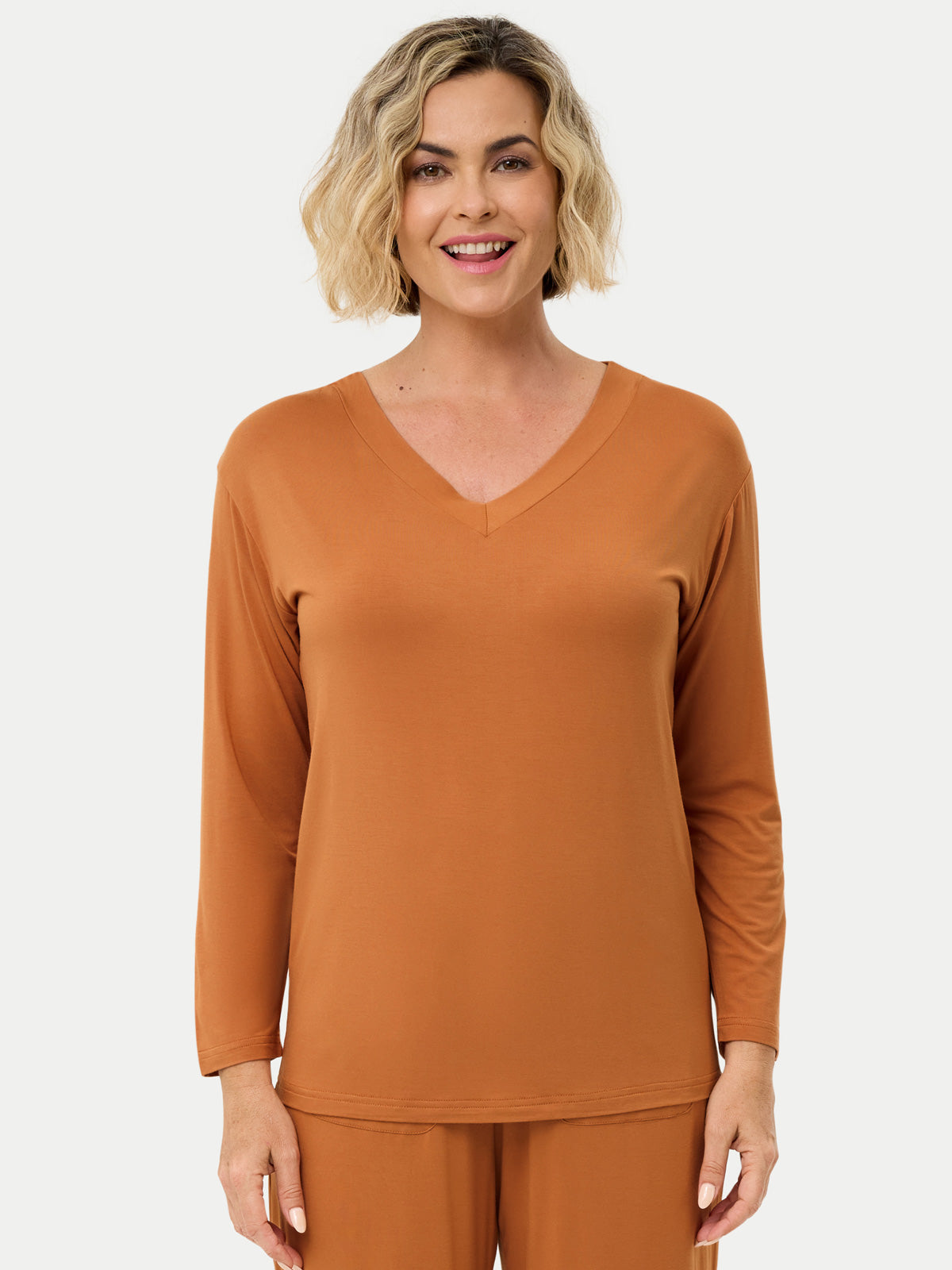 Long Sleeve Bamboo Slouchy PJs Top