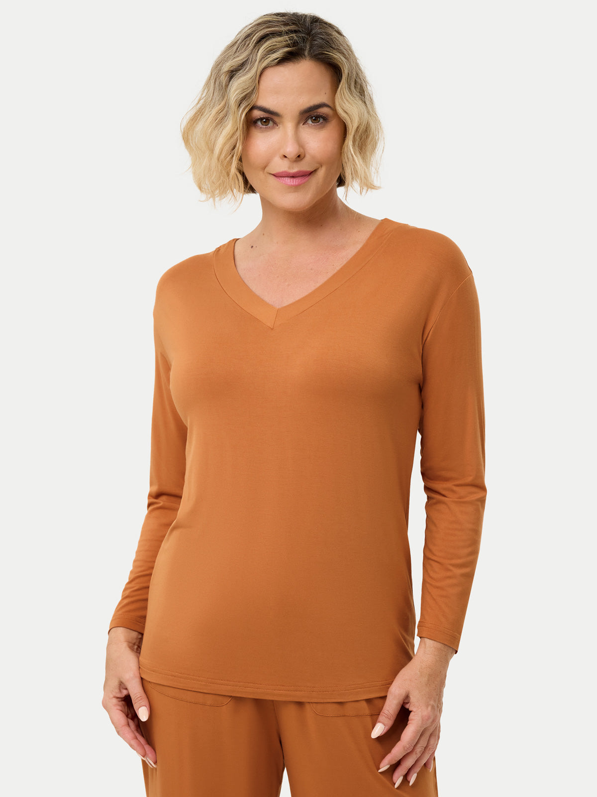 Long Sleeve Bamboo Slouchy PJs Top