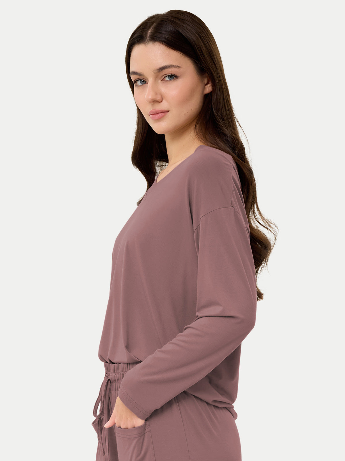 Long Sleeve Bamboo Slouchy PJs Top