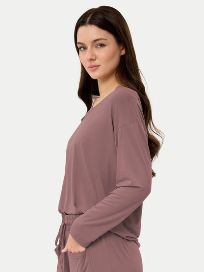 Long Sleeve Bamboo Slouchy PJs Top