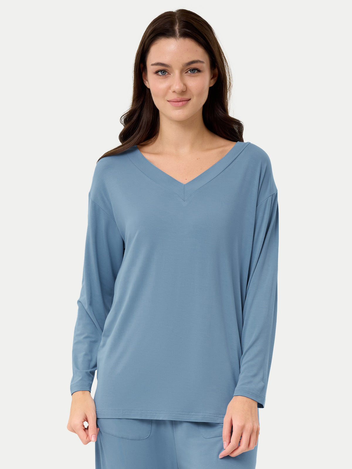 Long Sleeve Bamboo Slouchy PJs Top