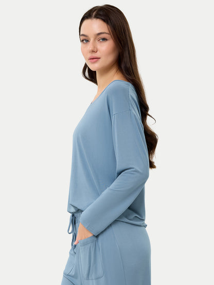 Long Sleeve Bamboo Slouchy PJs Top