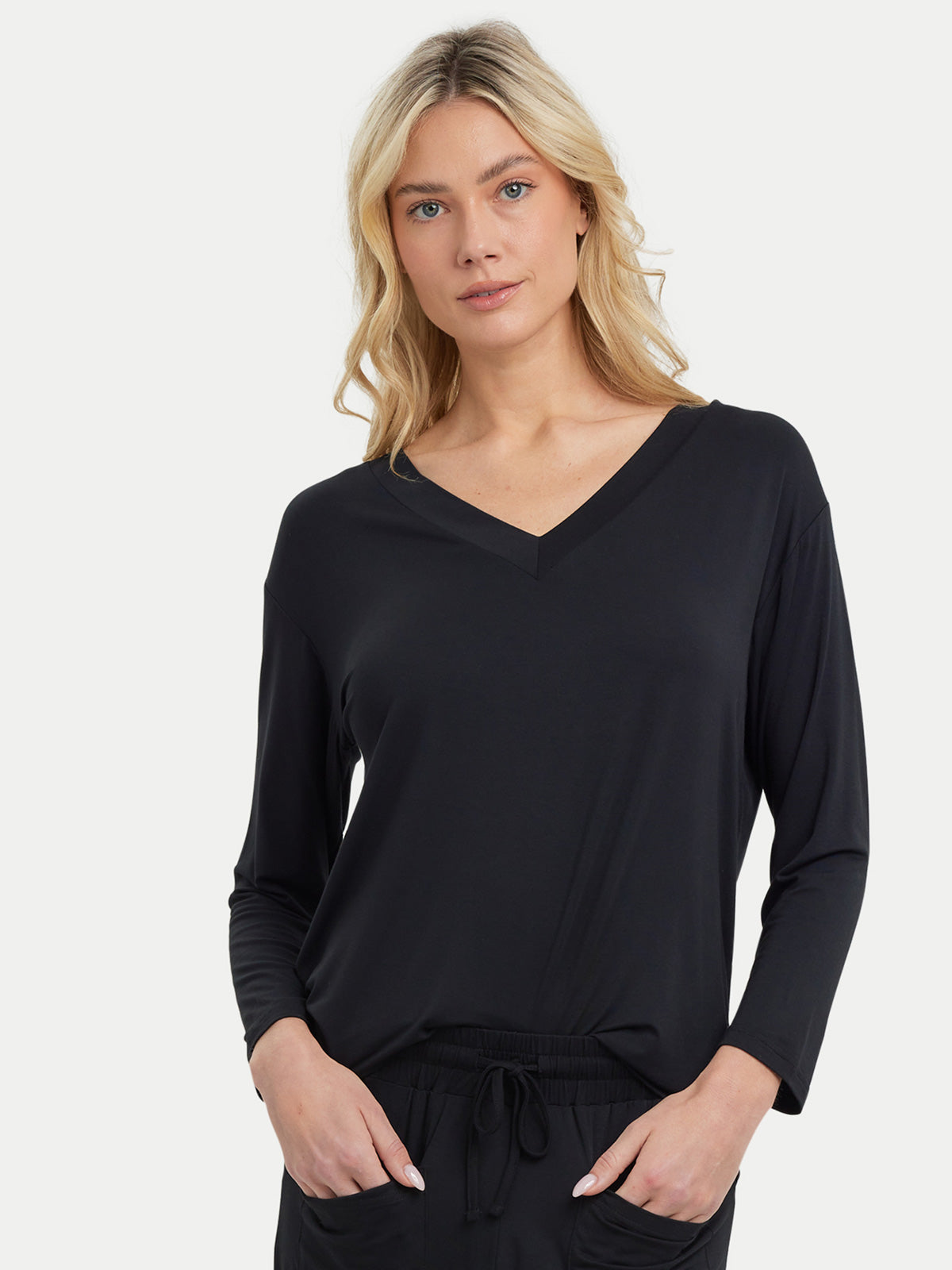 Long Sleeve Bamboo Slouchy PJs Top