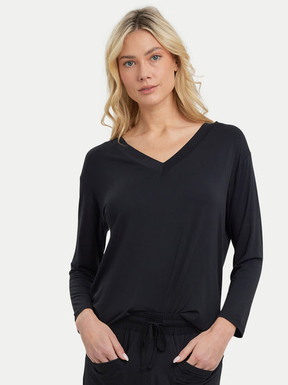 Long Sleeve Bamboo Slouchy PJs Top