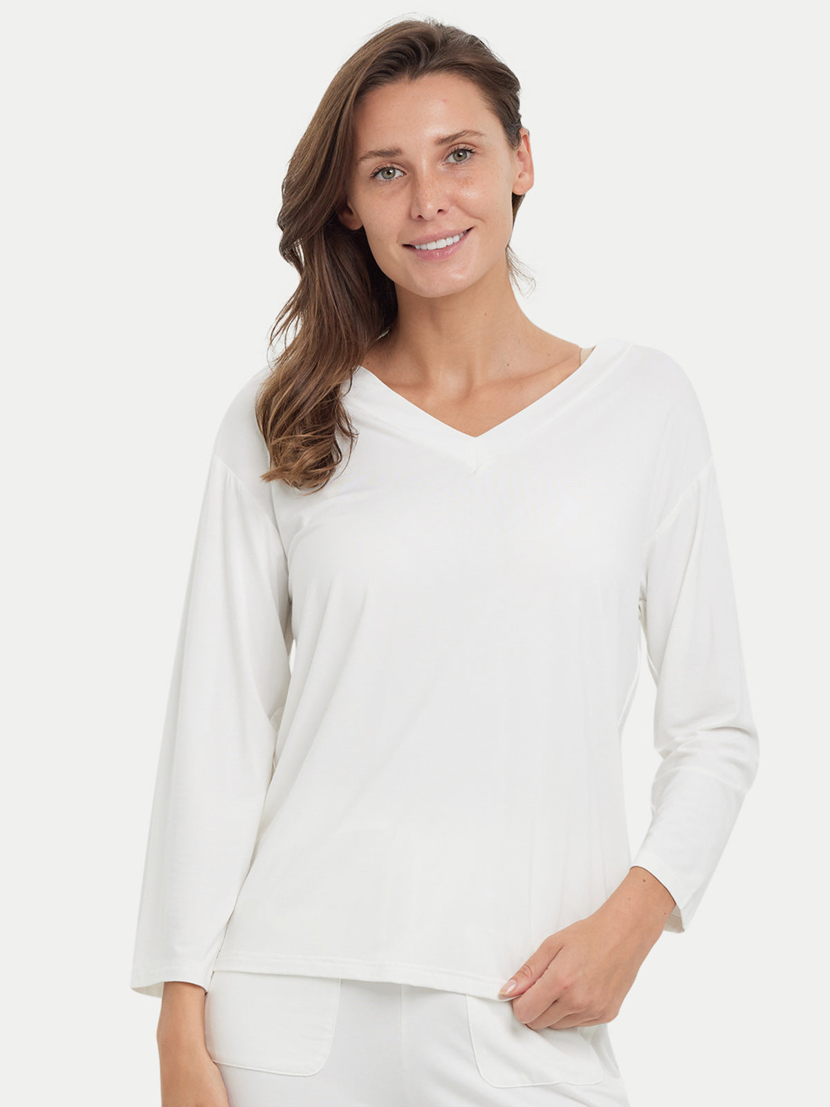 Long Sleeve Bamboo Slouchy PJs Top