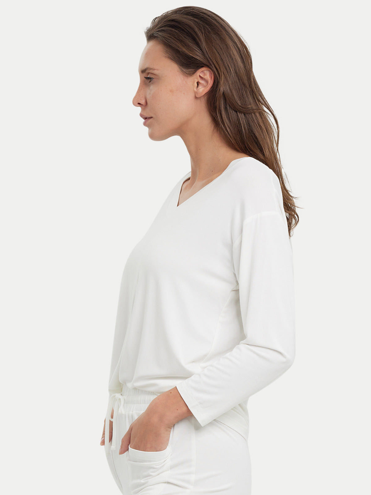 Long Sleeve Bamboo Slouchy PJs Top