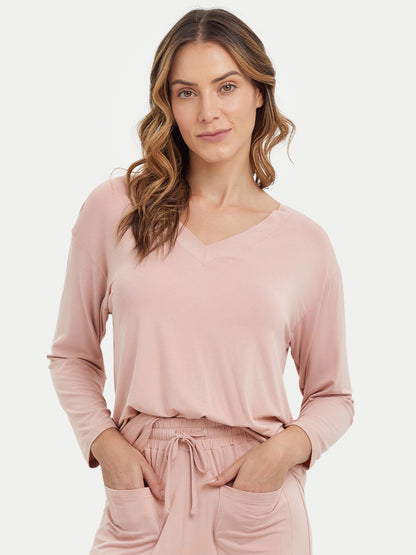 Long Sleeve Bamboo Slouchy PJs Top