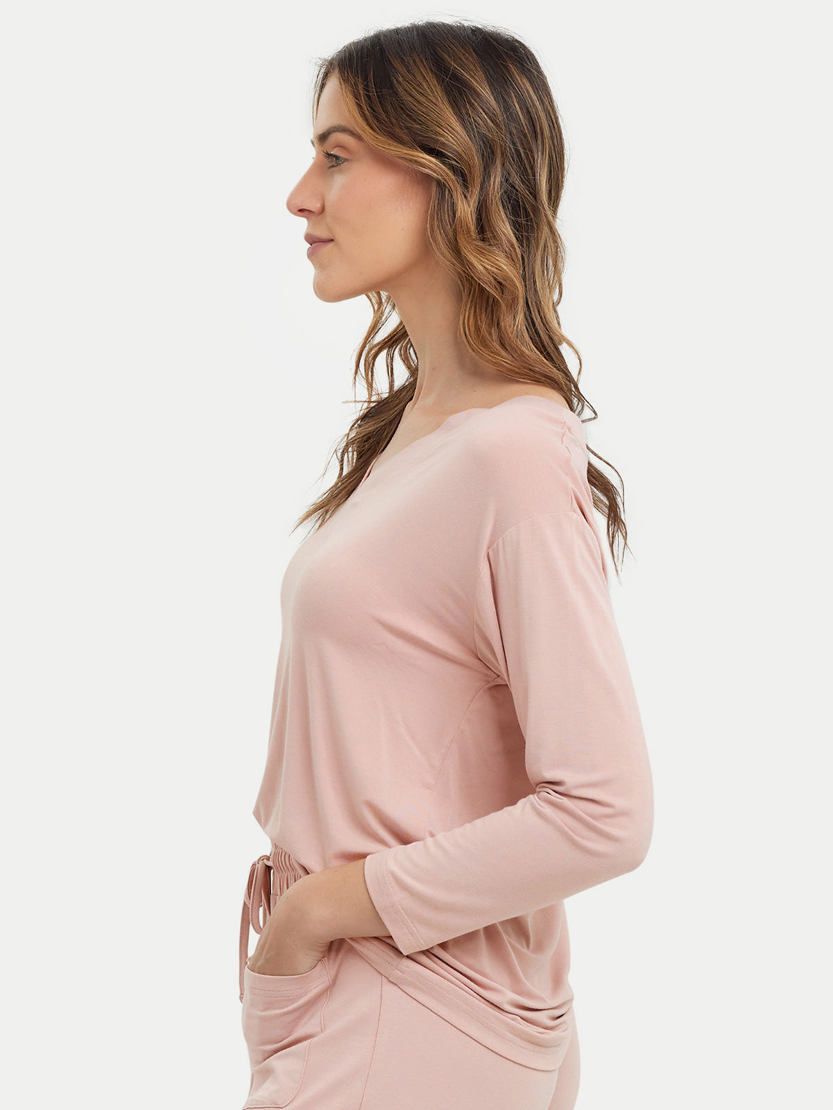 Long Sleeve Bamboo Slouchy PJs Top