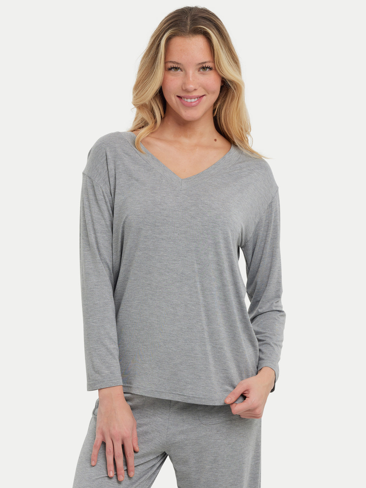 Long Sleeve Bamboo Slouchy PJs Top