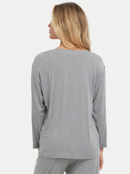 Long Sleeve Bamboo Slouchy PJs Top