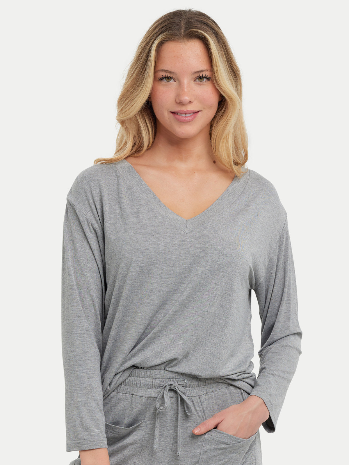 Long Sleeve Bamboo Slouchy PJs Top