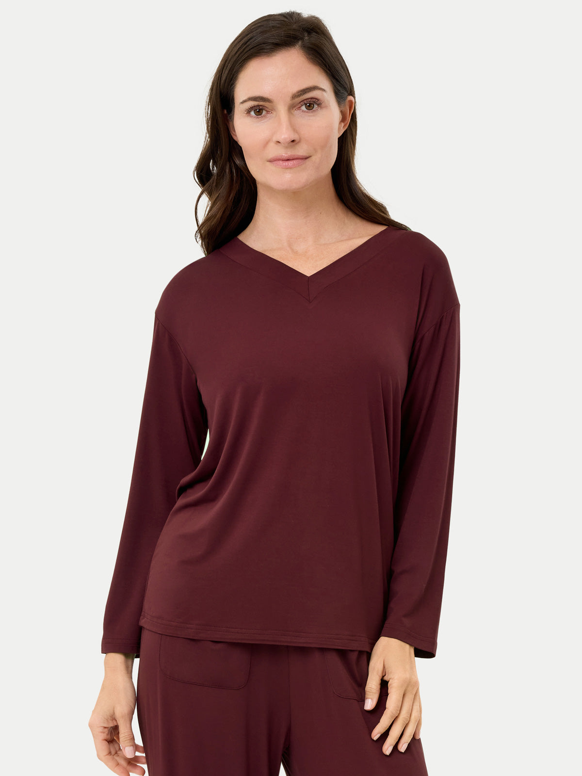 Long Sleeve Bamboo Slouchy PJs Top