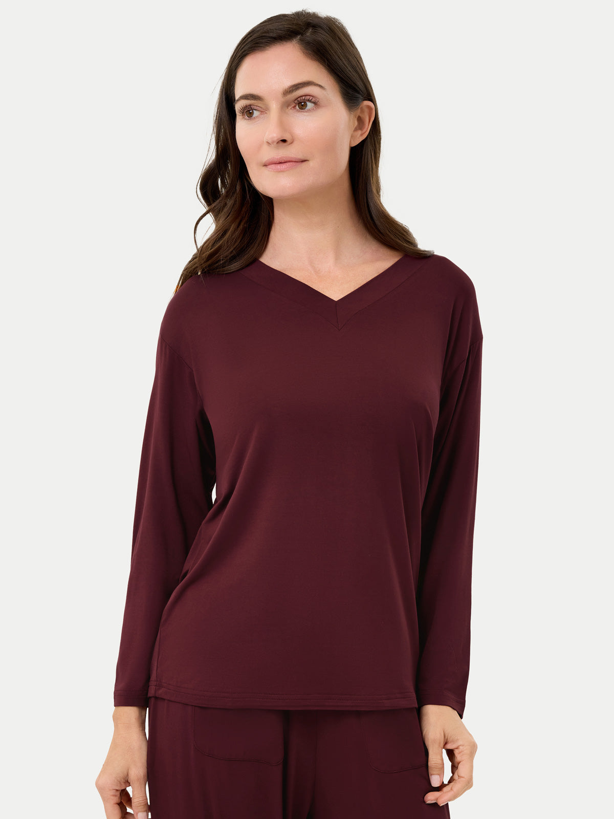 Long Sleeve Bamboo Slouchy PJs Top