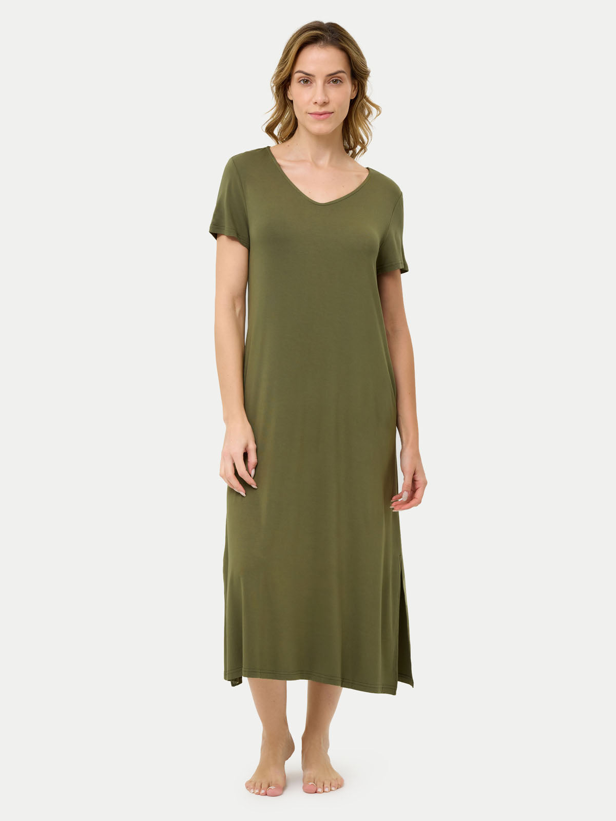 Short Sleeve Long Bamboo Sleepshirt
