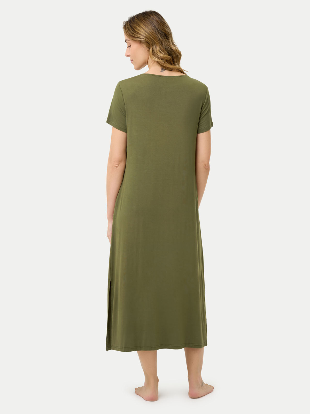 Short Sleeve Long Bamboo Sleepshirt