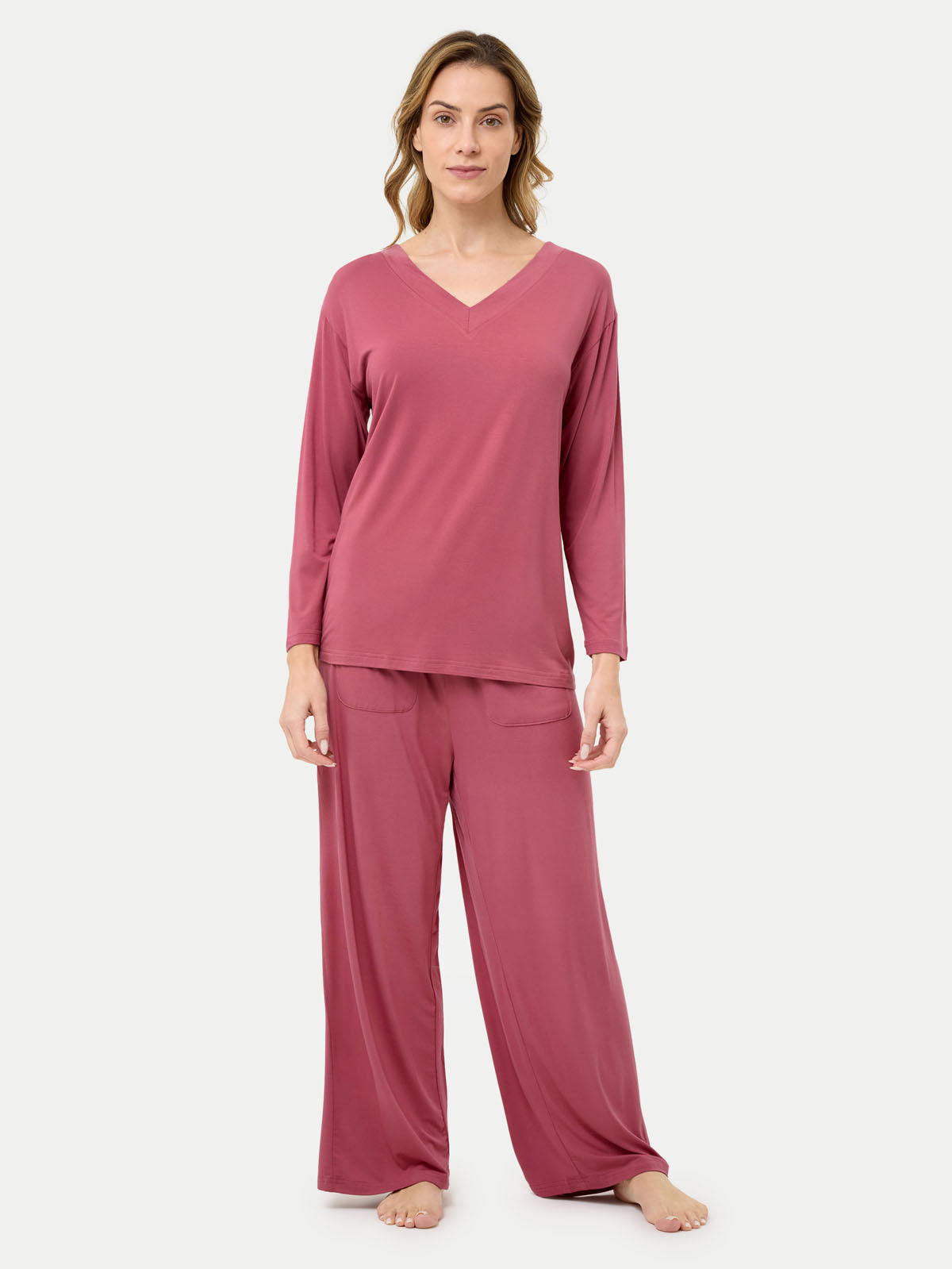 Long Sleeve Bamboo Slouchy PJs Set