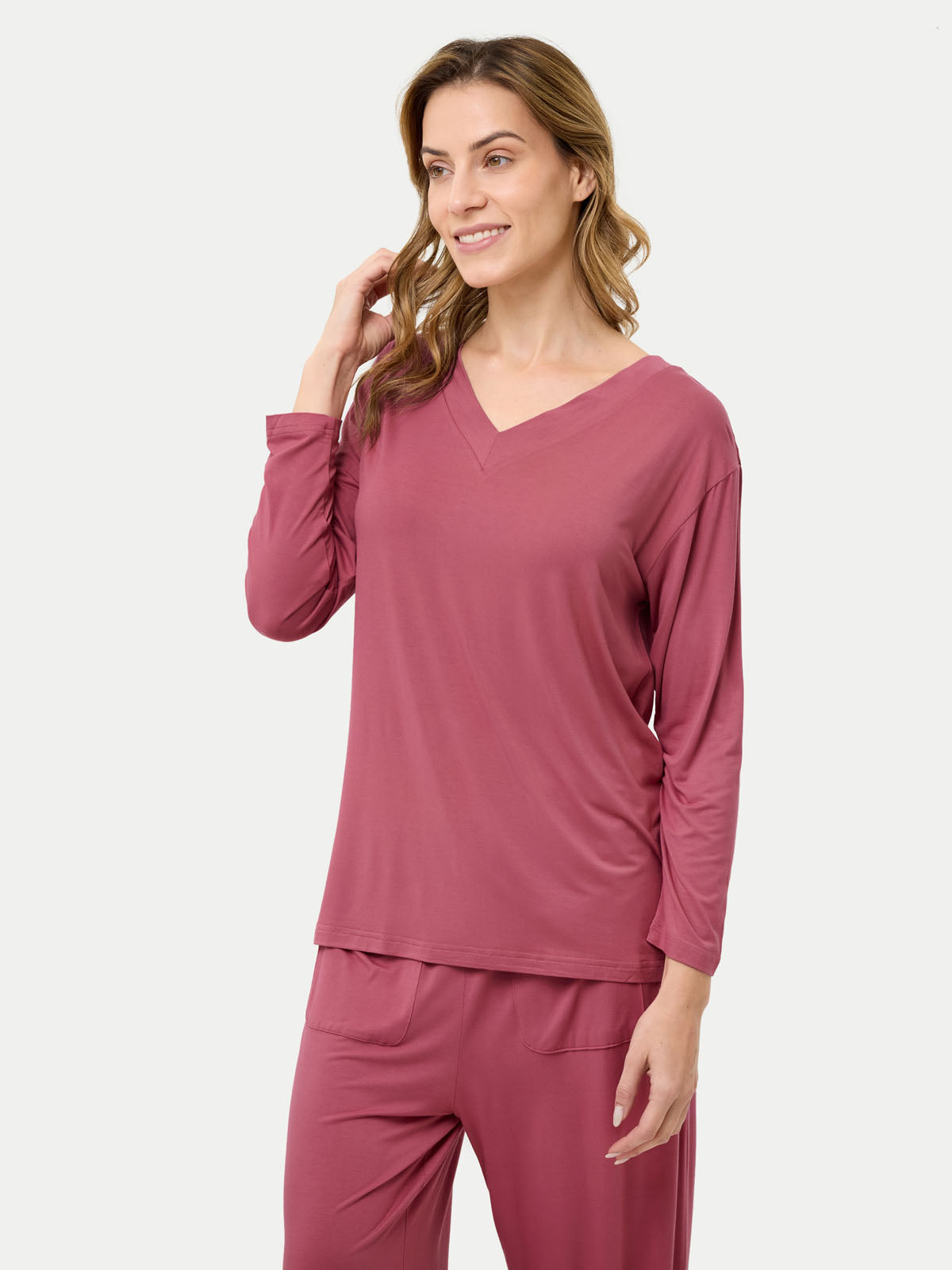 Long Sleeve Bamboo Slouchy PJs Set