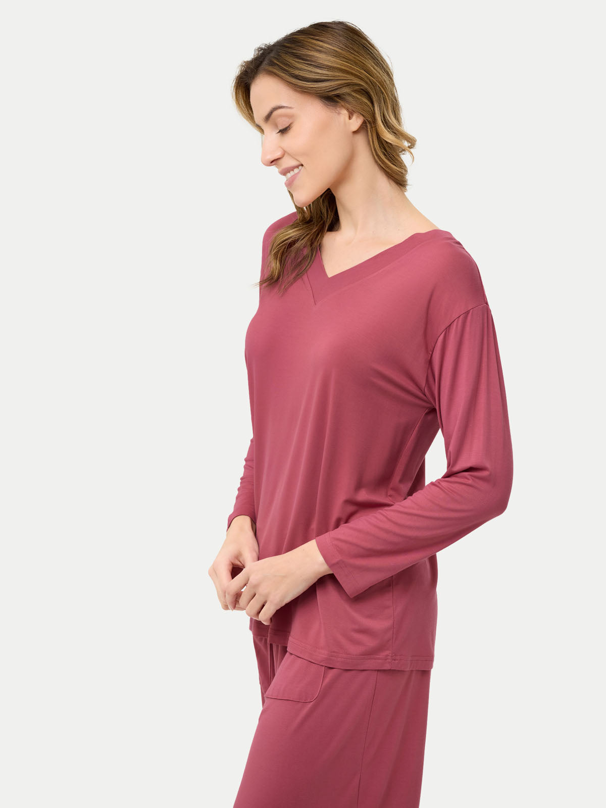 Long Sleeve Bamboo Slouchy PJs Set