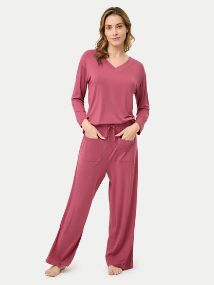 Long Sleeve Bamboo Slouchy PJs Top
