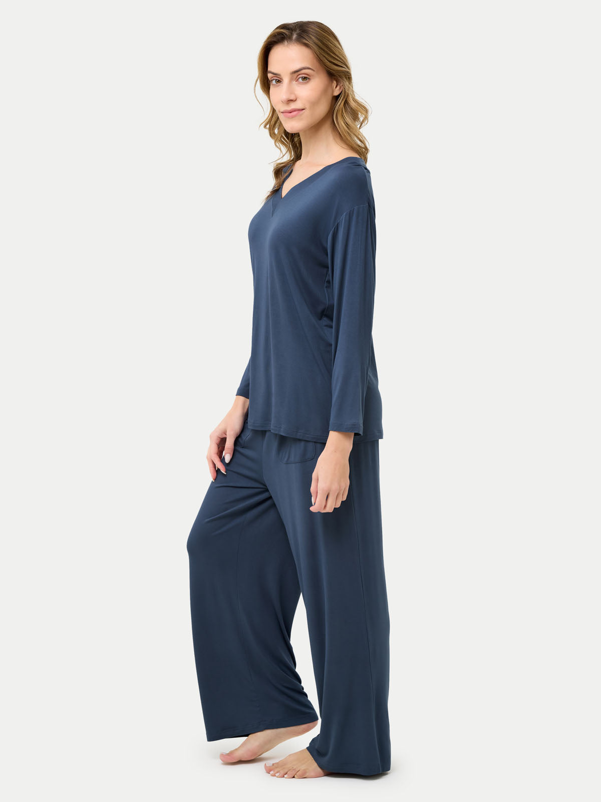 Long Sleeve Bamboo Slouchy PJs Top