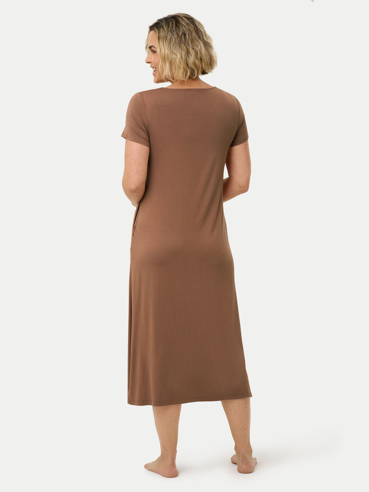 Short Sleeve Long Bamboo Sleepshirt