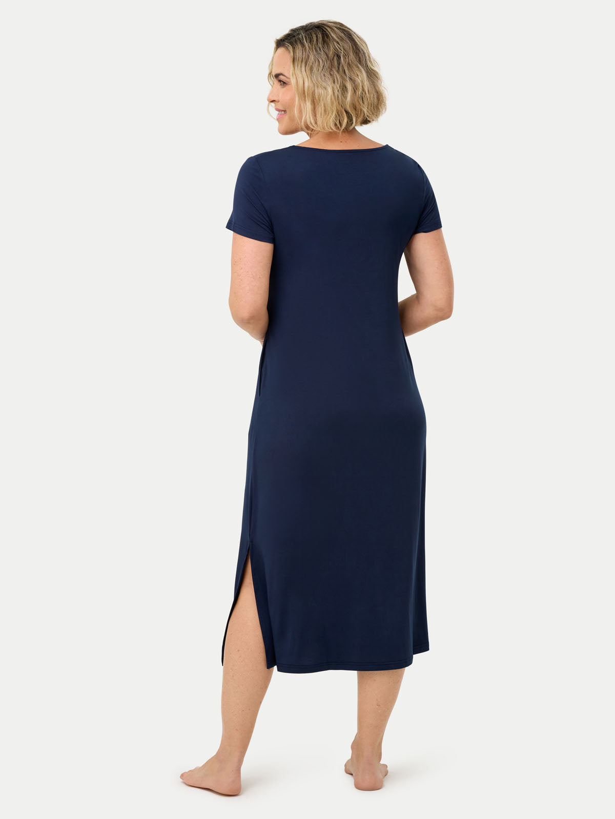 Short Sleeve Long Bamboo Sleepshirt