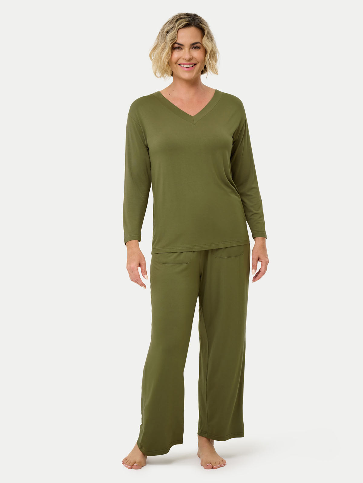 Long Sleeve Bamboo Slouchy PJs Set