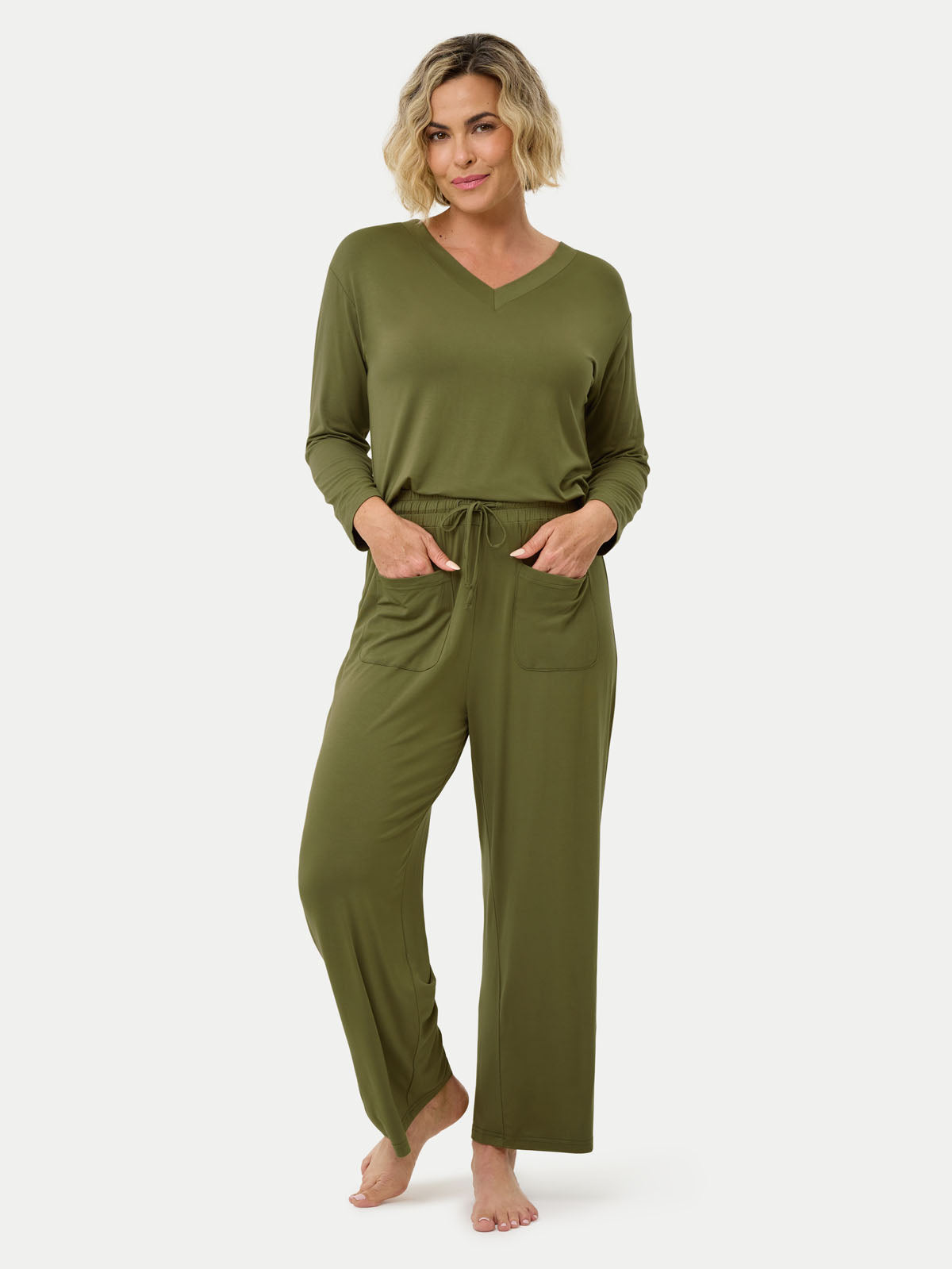Long Sleeve Bamboo Slouchy PJs Set