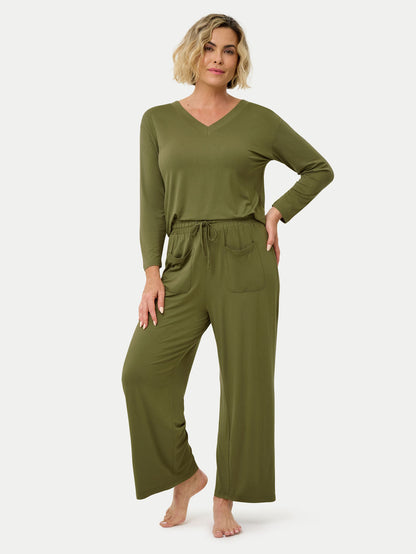 Long Sleeve Bamboo Slouchy PJs Set