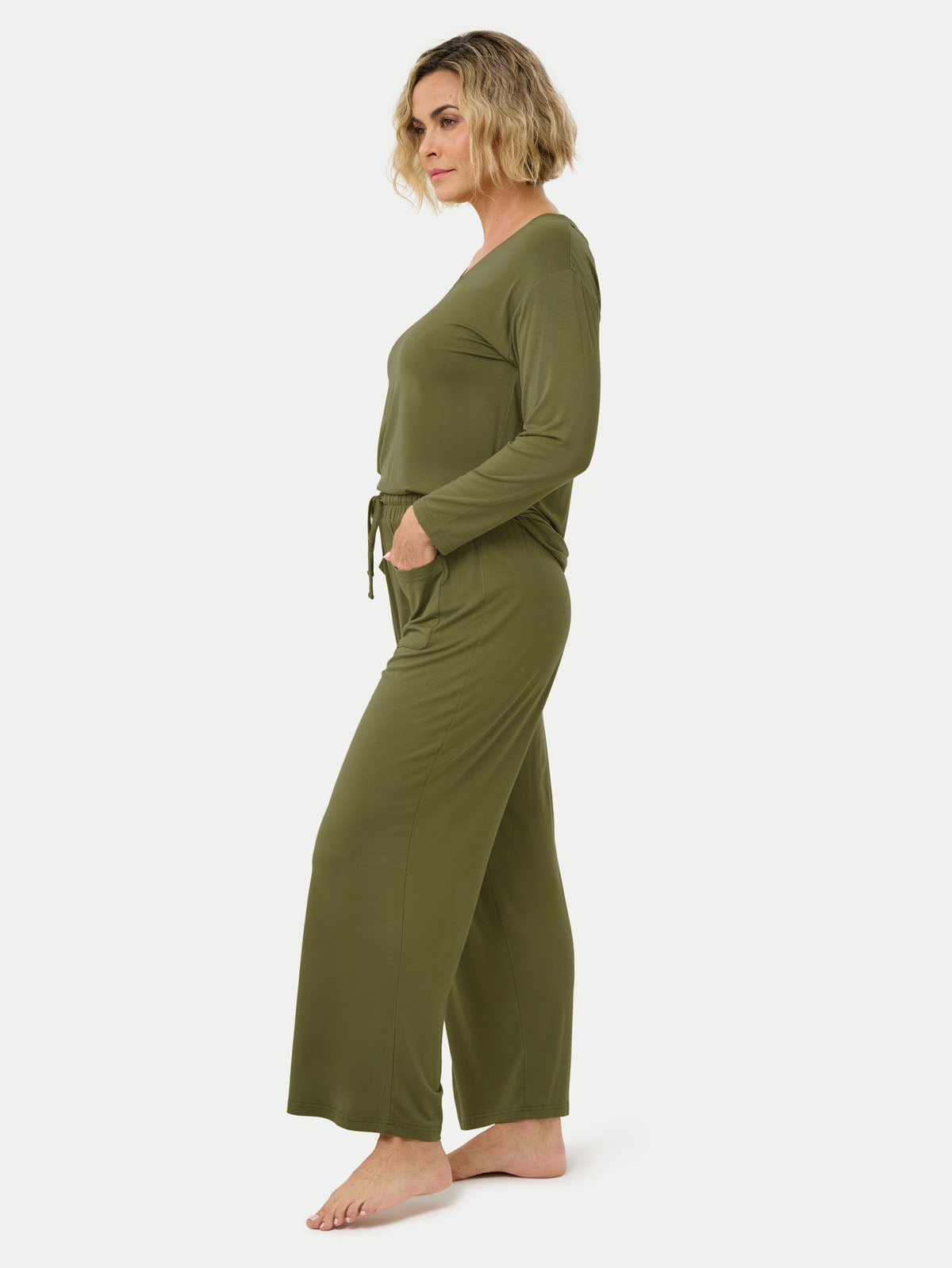 Long Sleeve Bamboo Slouchy PJs Top
