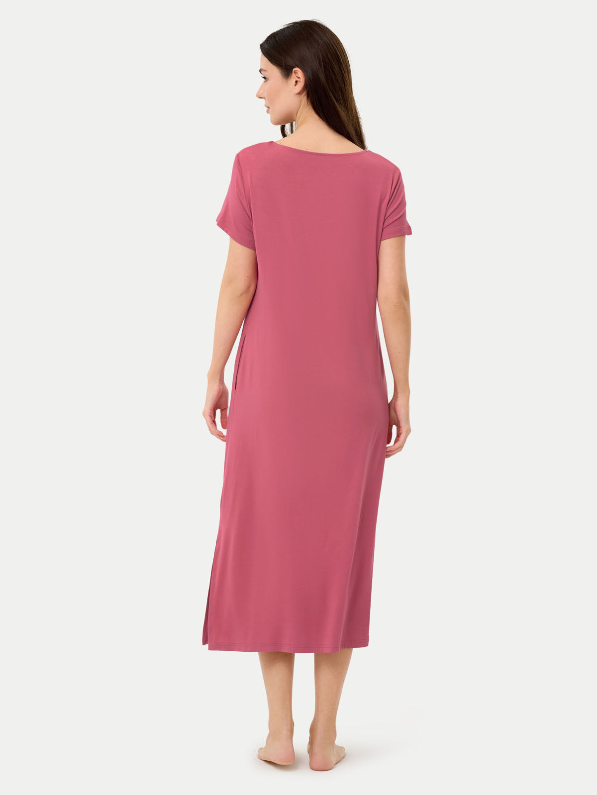 Short Sleeve Long Bamboo Sleepshirt