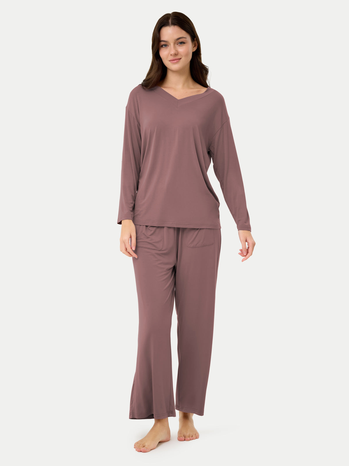 Long Sleeve Bamboo Slouchy PJs Set