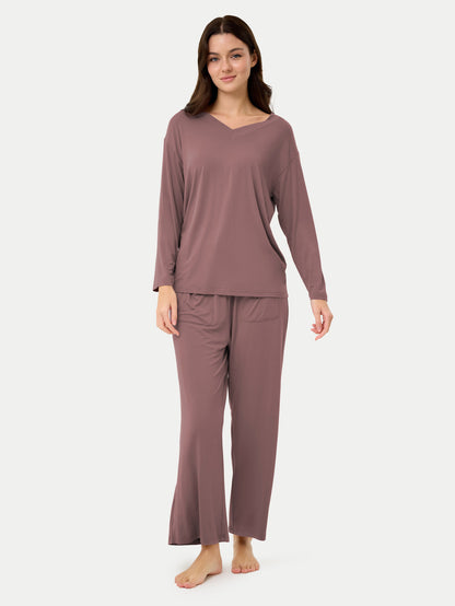 Long Sleeve Bamboo Slouchy PJs Set