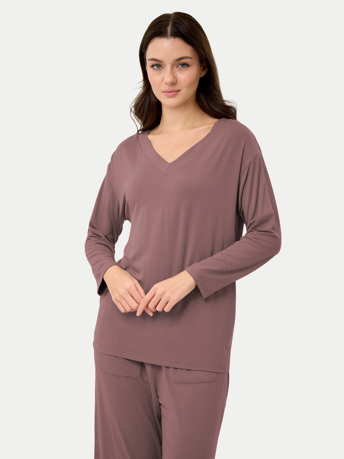 Long Sleeve Bamboo Slouchy PJs Set