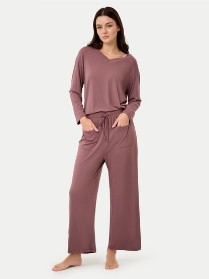 Long Sleeve Bamboo Slouchy PJs Top