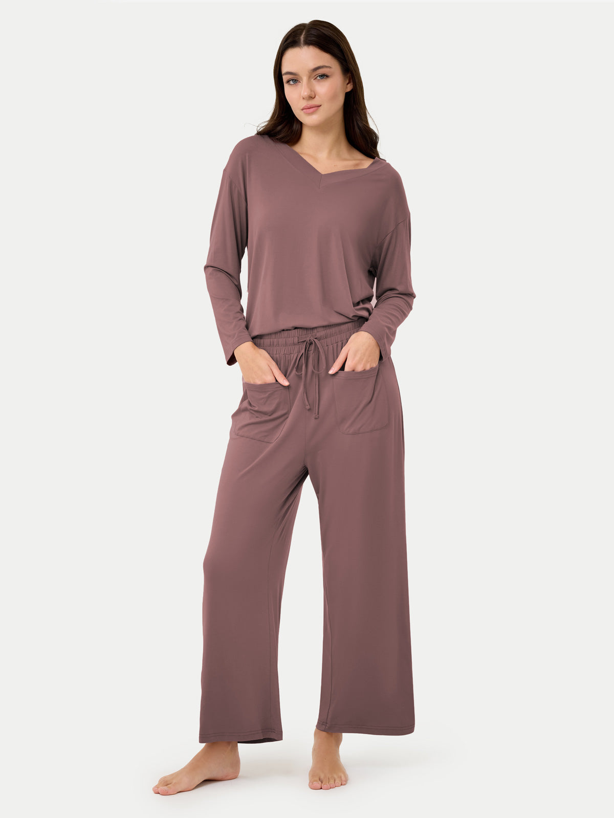 Long Sleeve Bamboo Slouchy PJs Set