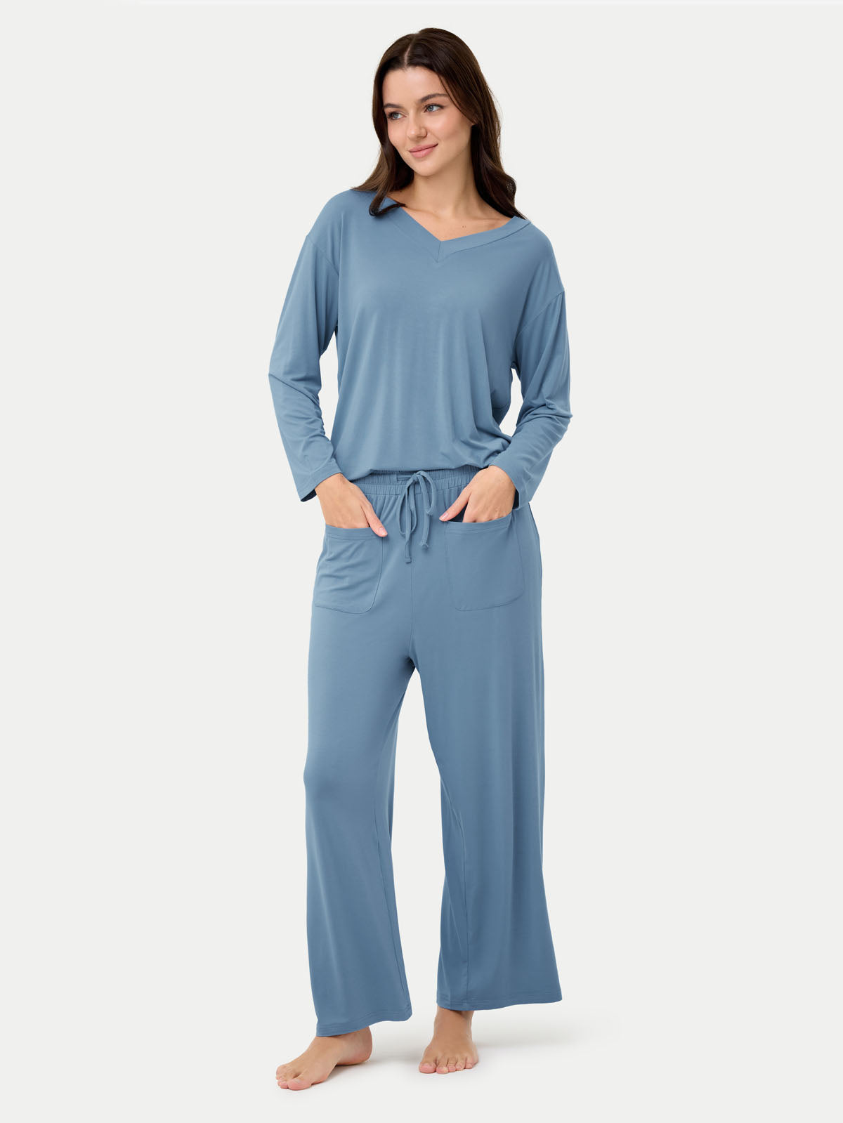 Long Sleeve Bamboo Slouchy PJs Set