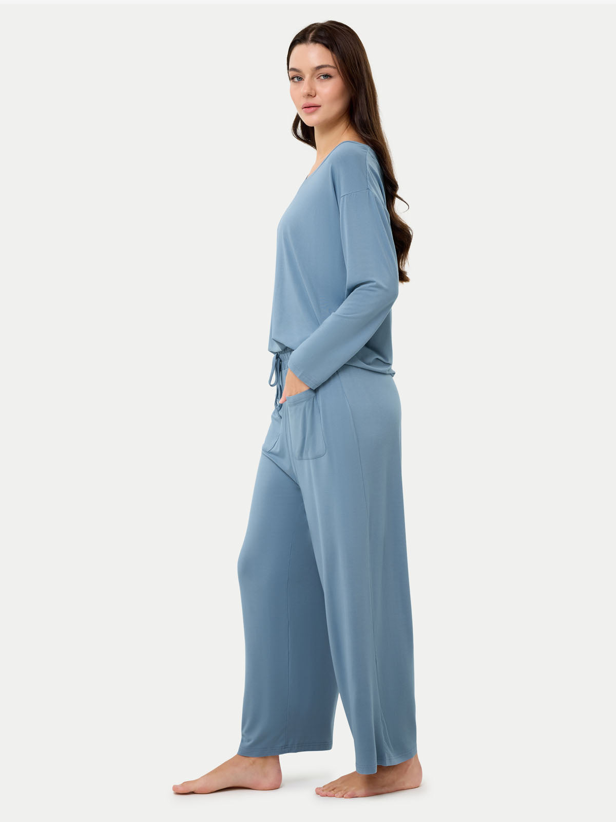 Long Sleeve Bamboo Slouchy PJs Top