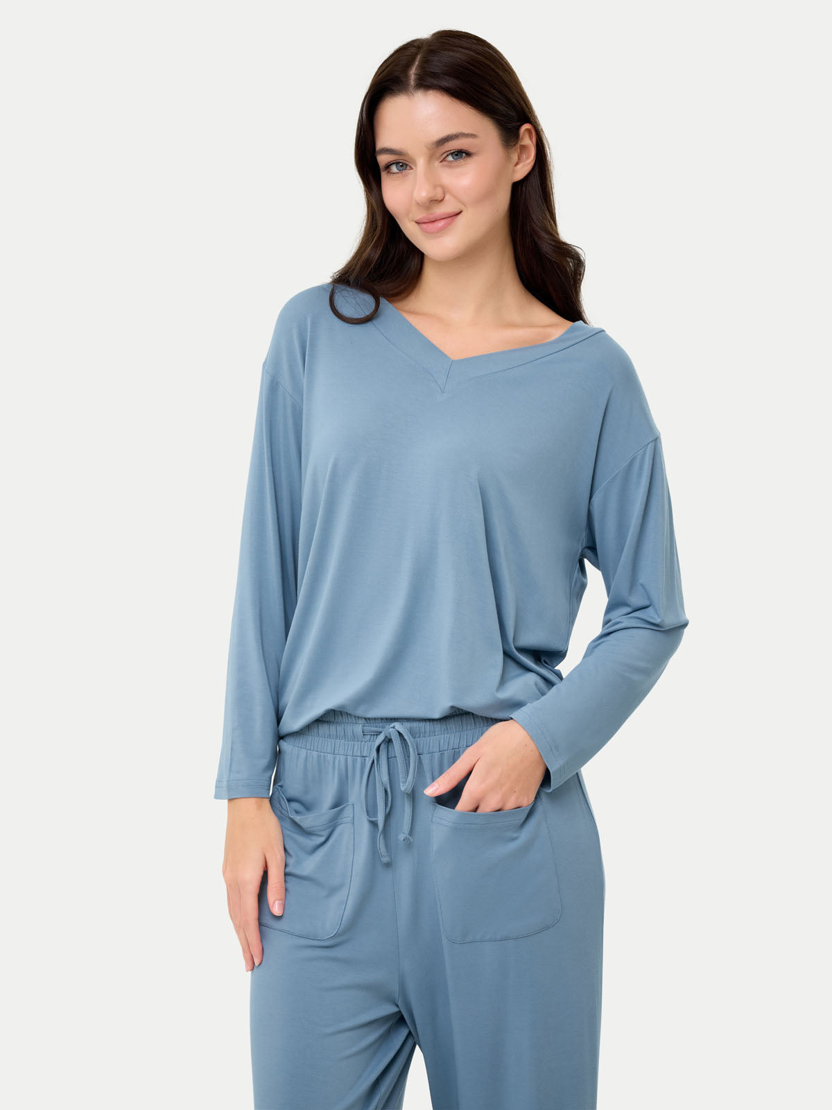 Long Sleeve Bamboo Slouchy PJs Set