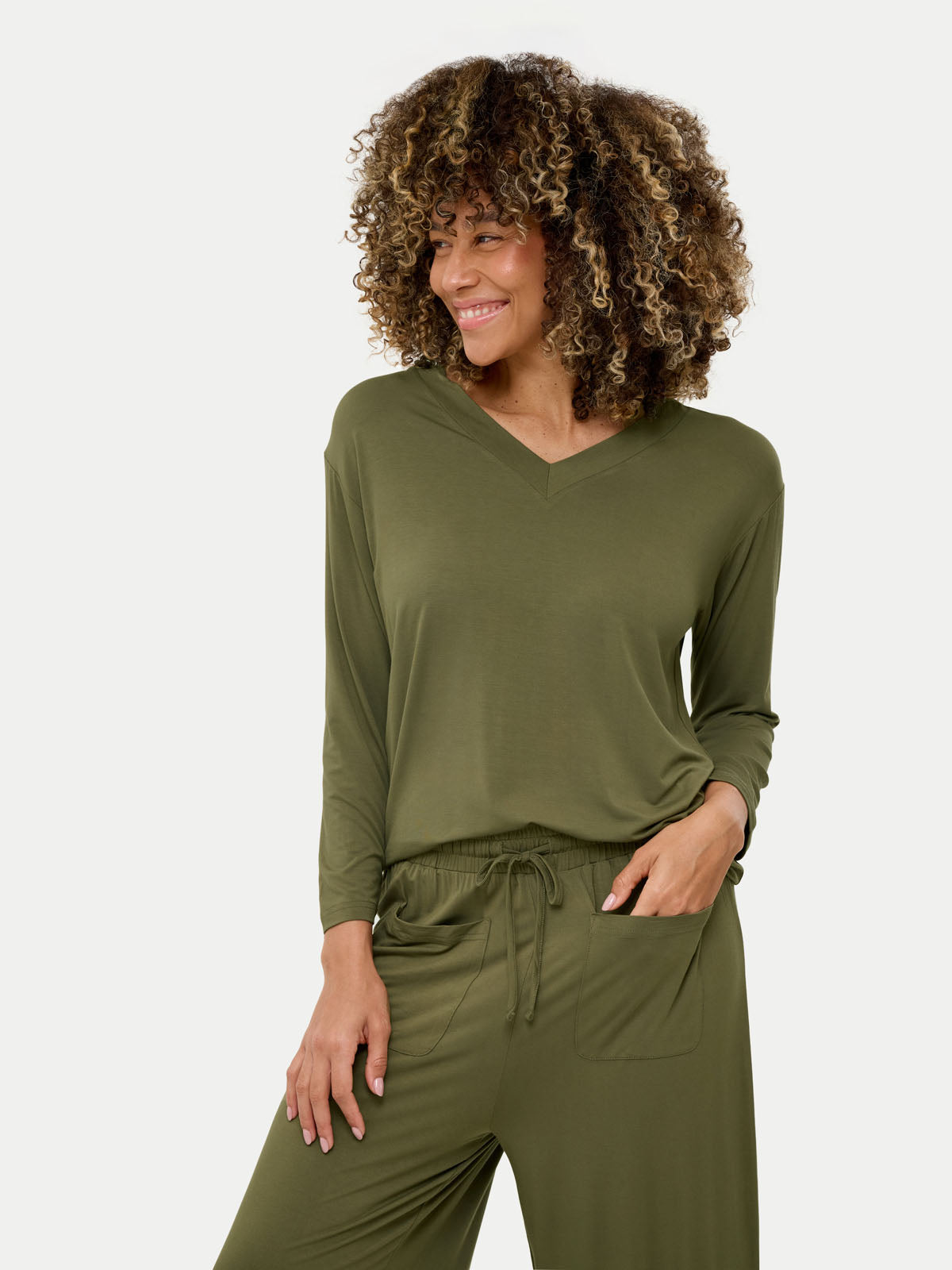 Long Sleeve Bamboo Slouchy PJs Set