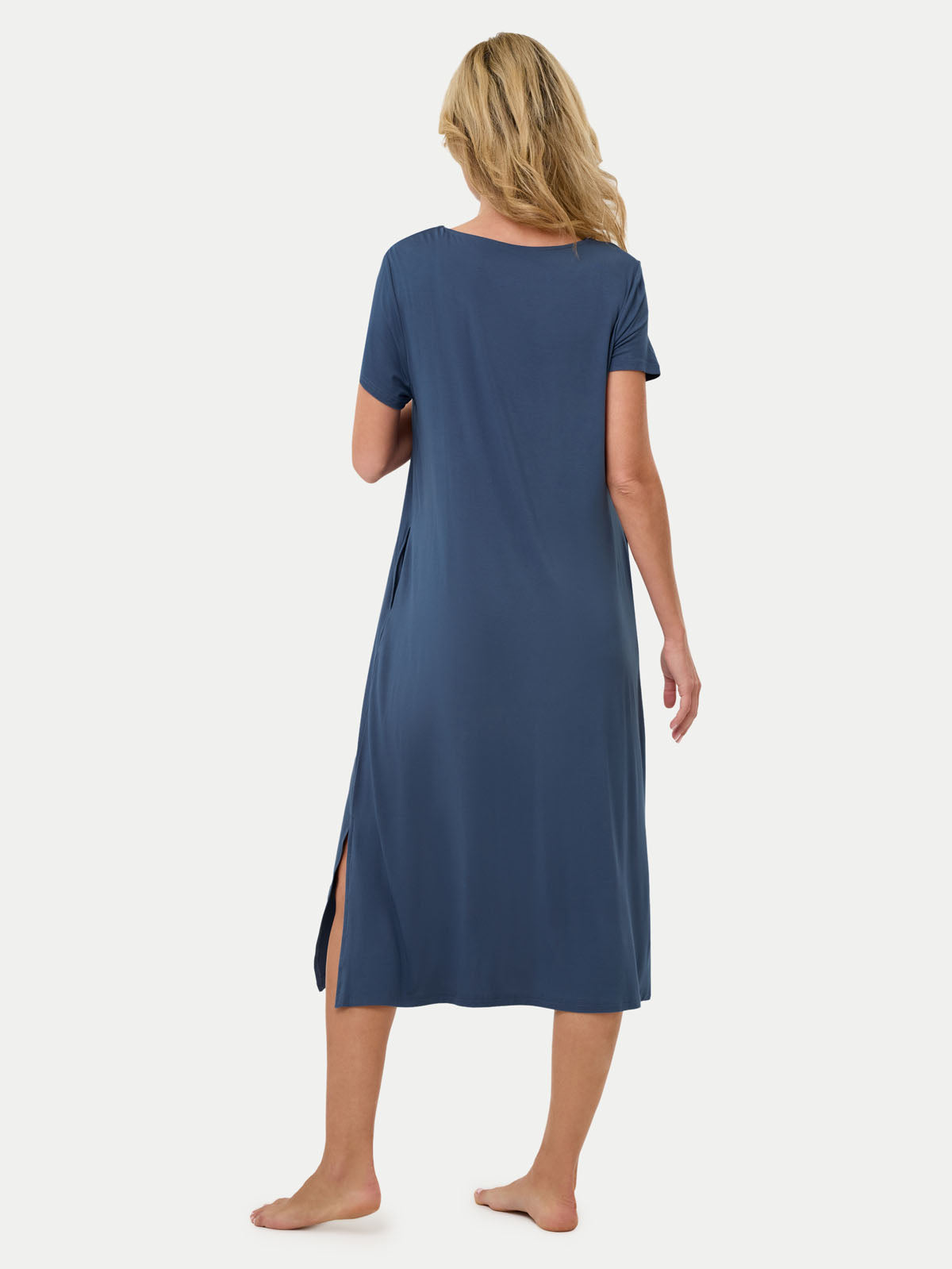 Short Sleeve Long Bamboo Sleepshirt