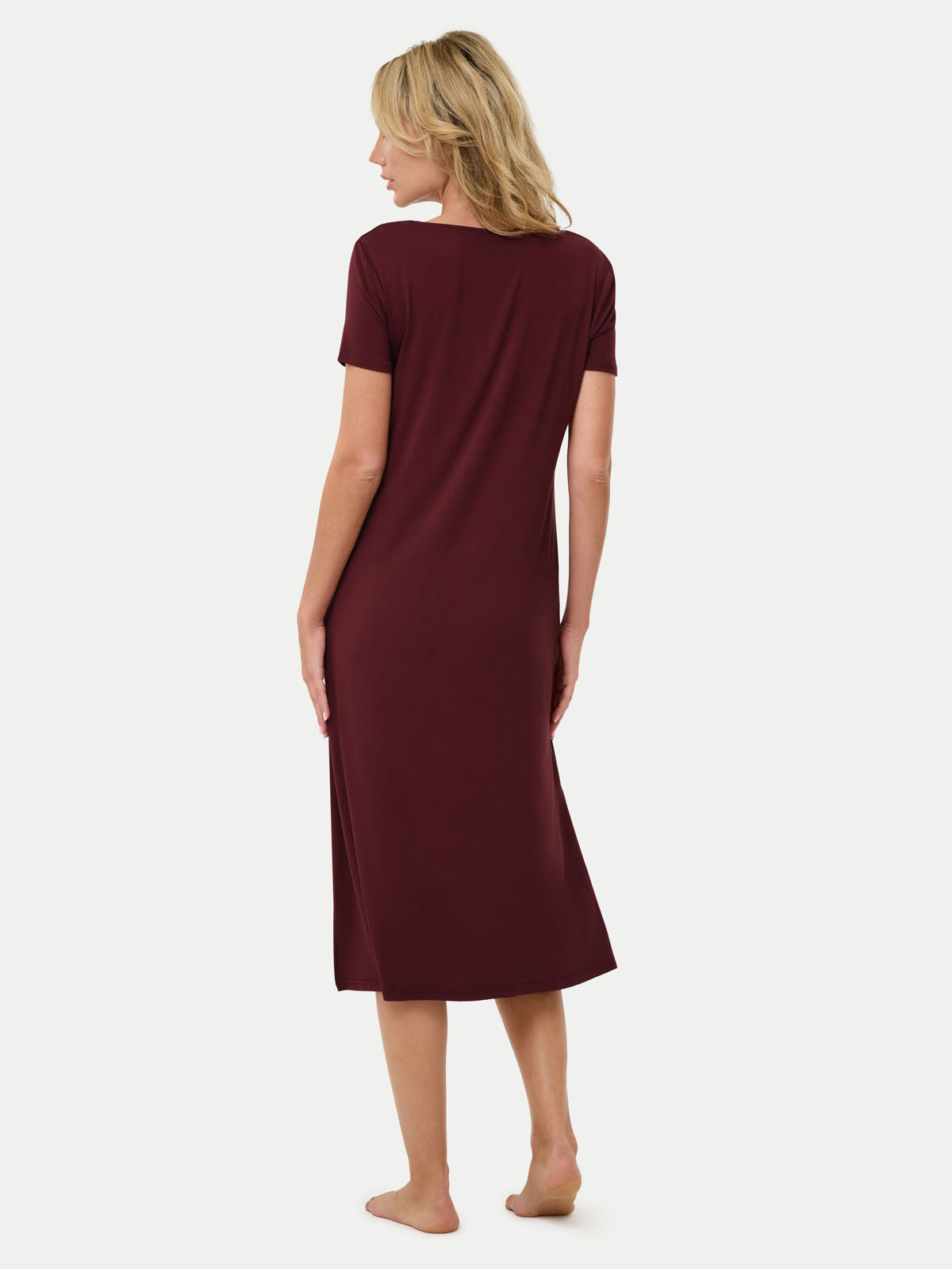 Short Sleeve Long Bamboo Sleepshirt