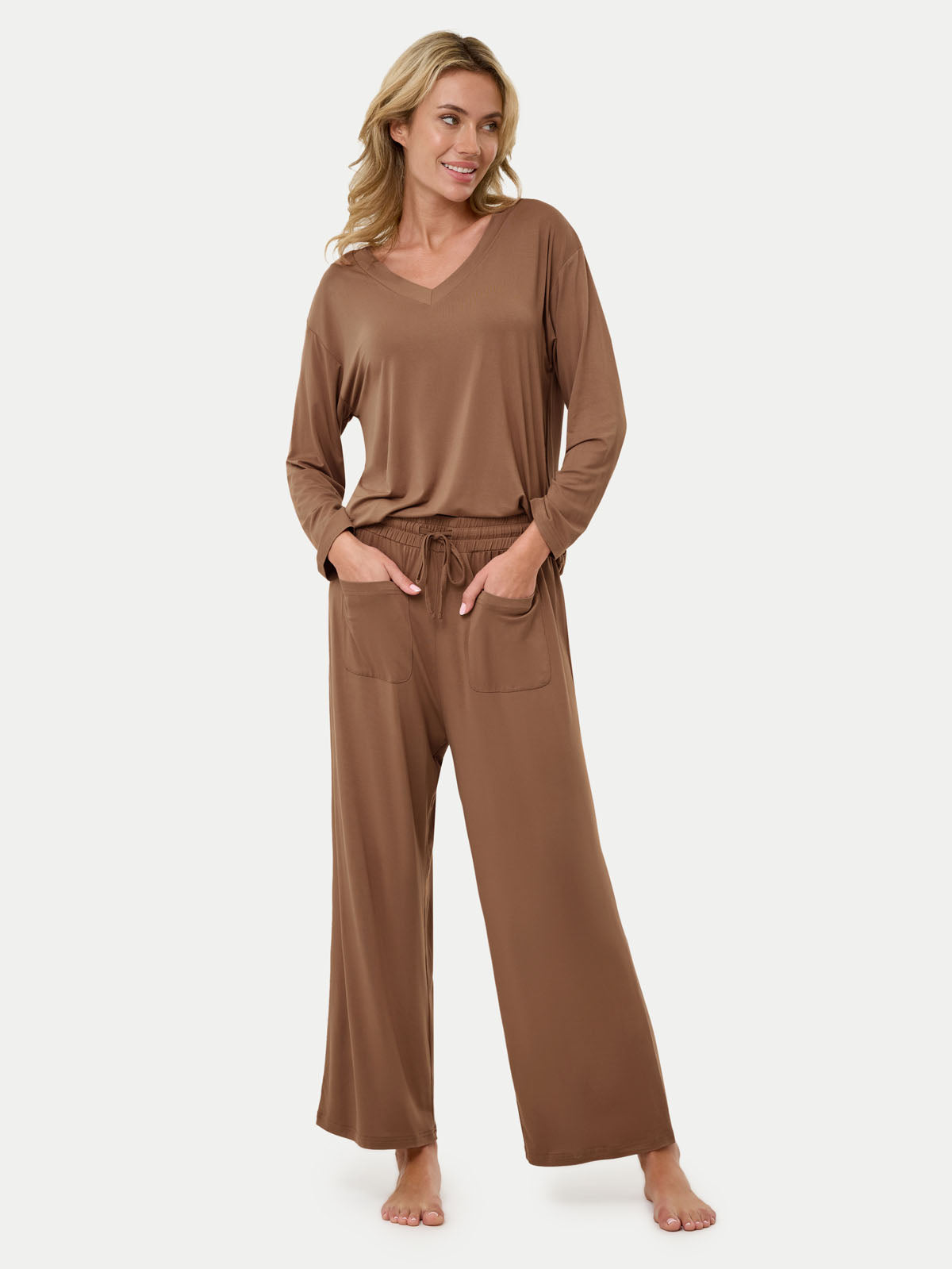 Long Sleeve Bamboo Slouchy PJs Top