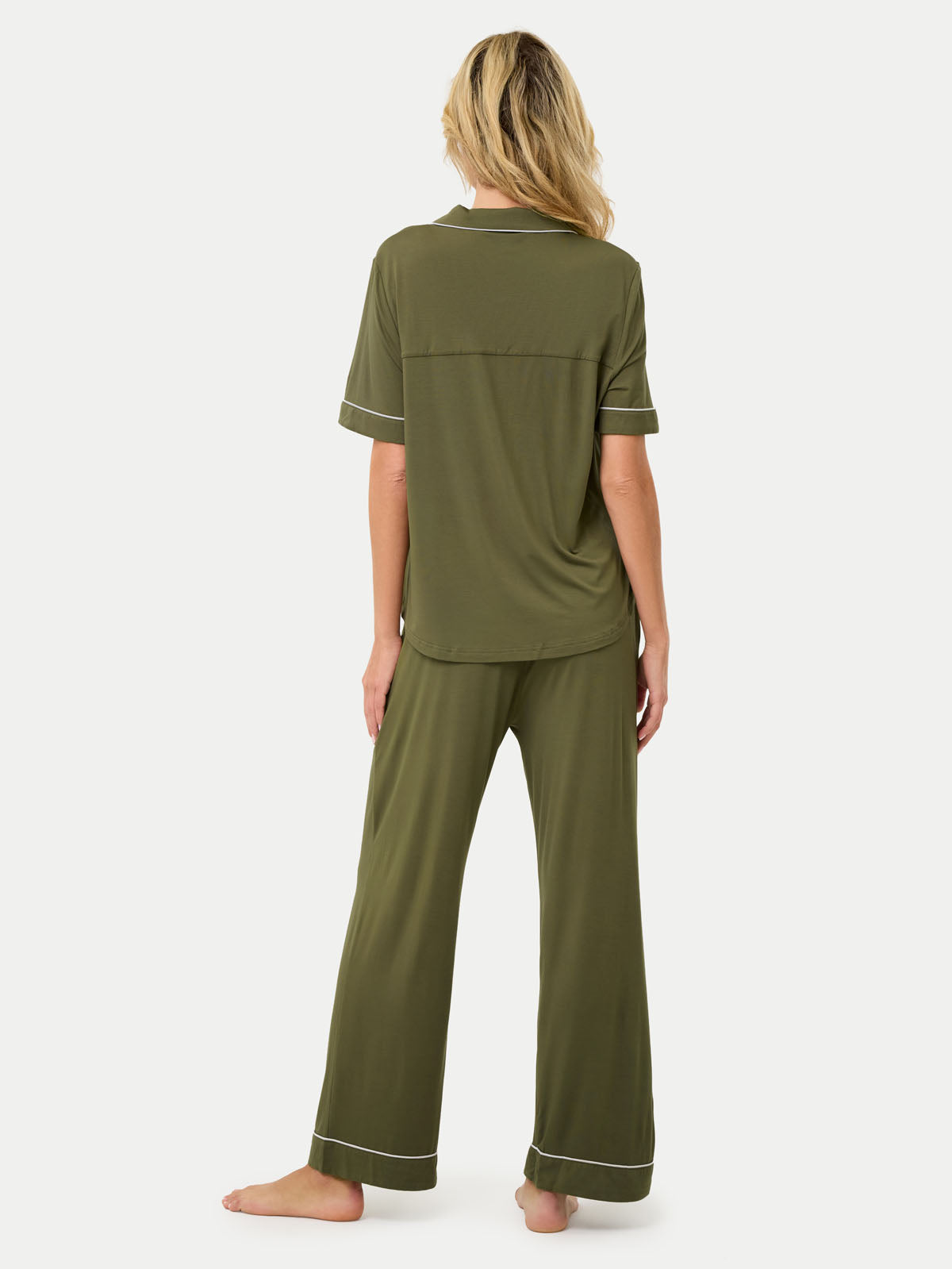 Short Sleeve Bamboo Pajama Set with Pants