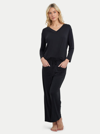 Long Sleeve Bamboo Slouchy PJs Top
