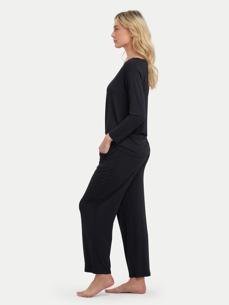 Long Sleeve Bamboo Slouchy PJs Top