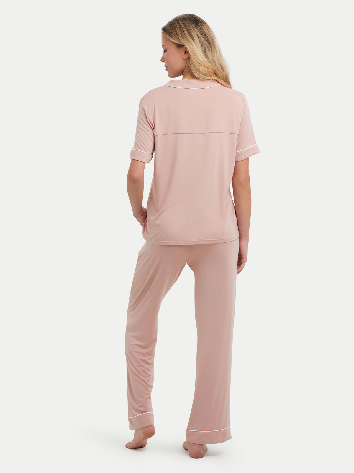 Short Sleeve Bamboo Pajama Set with Pants