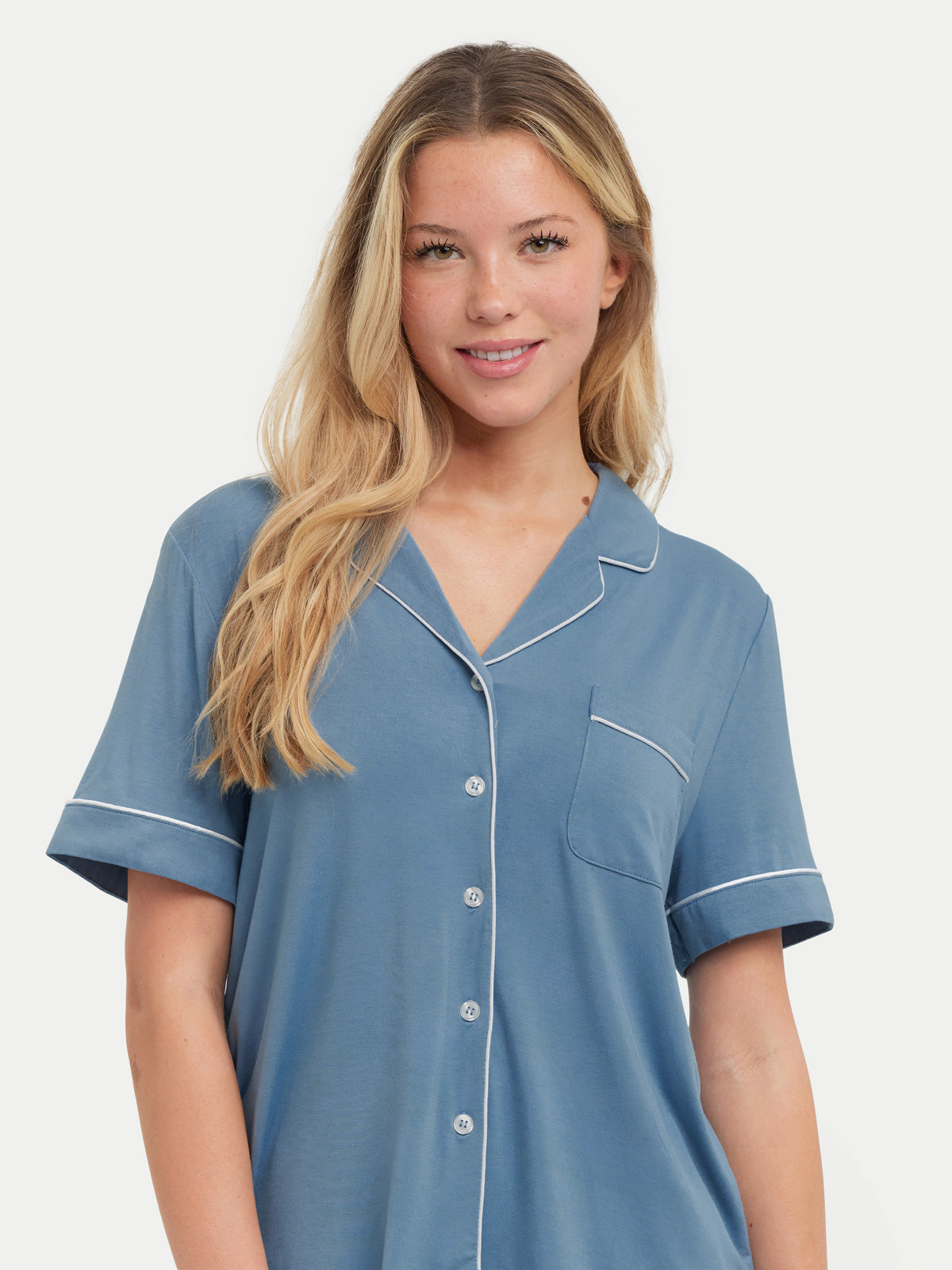 Short Sleeve Bamboo Pajama Set with Pants